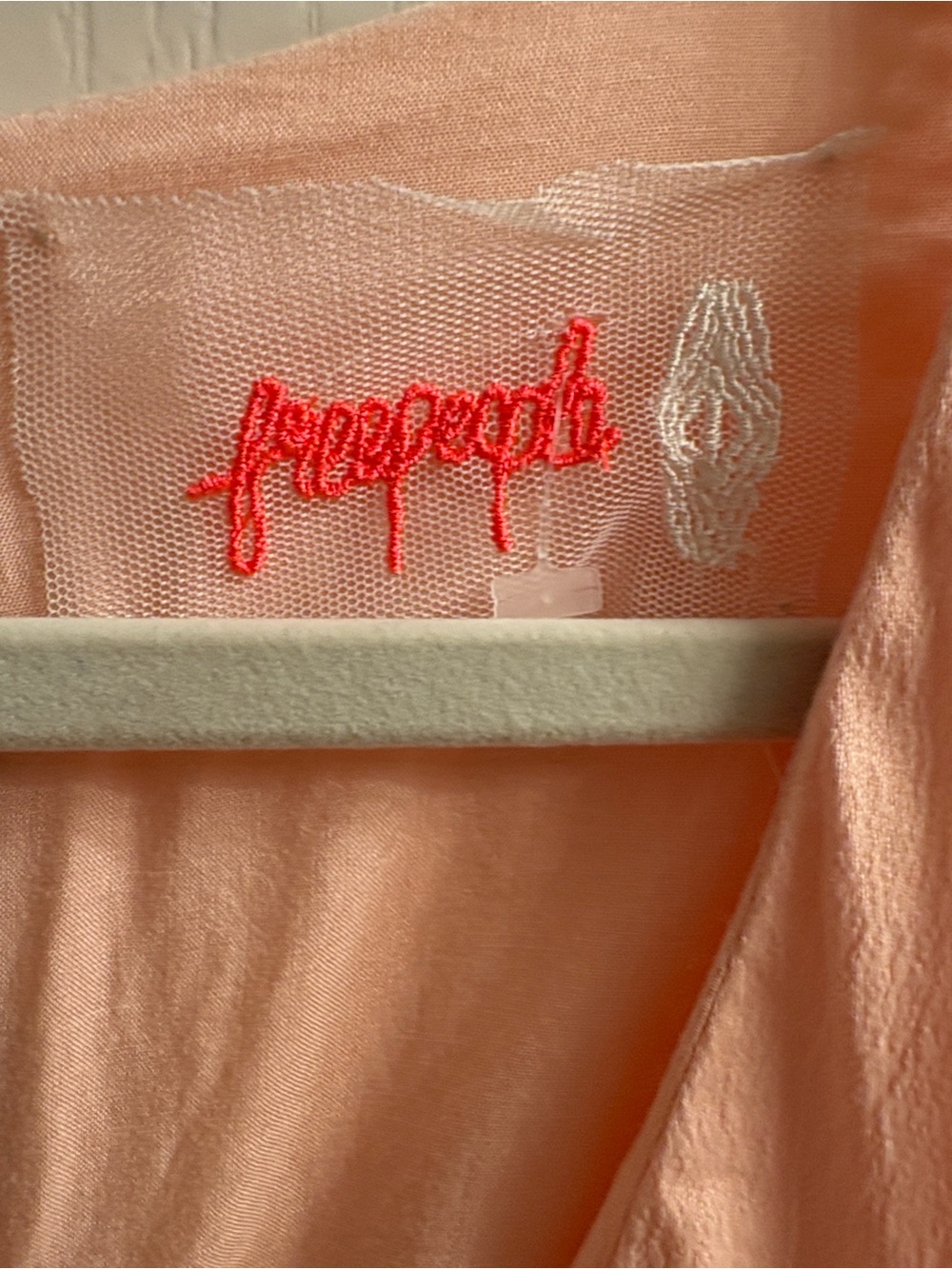 Free People Peach Tunic with Silver Swirl Accents- See Notes - Picture 5 of 7